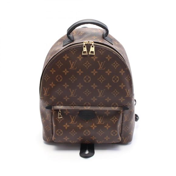 Louis Vuitton Palm Springs Backpack Monogram Leather Bag Brown Black - Picture 1 of 7